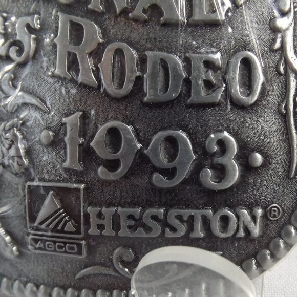 Limited Edition NOS National Finals Rodeo 1993 Hesston Belt Buckle - Picture 3 of 6
